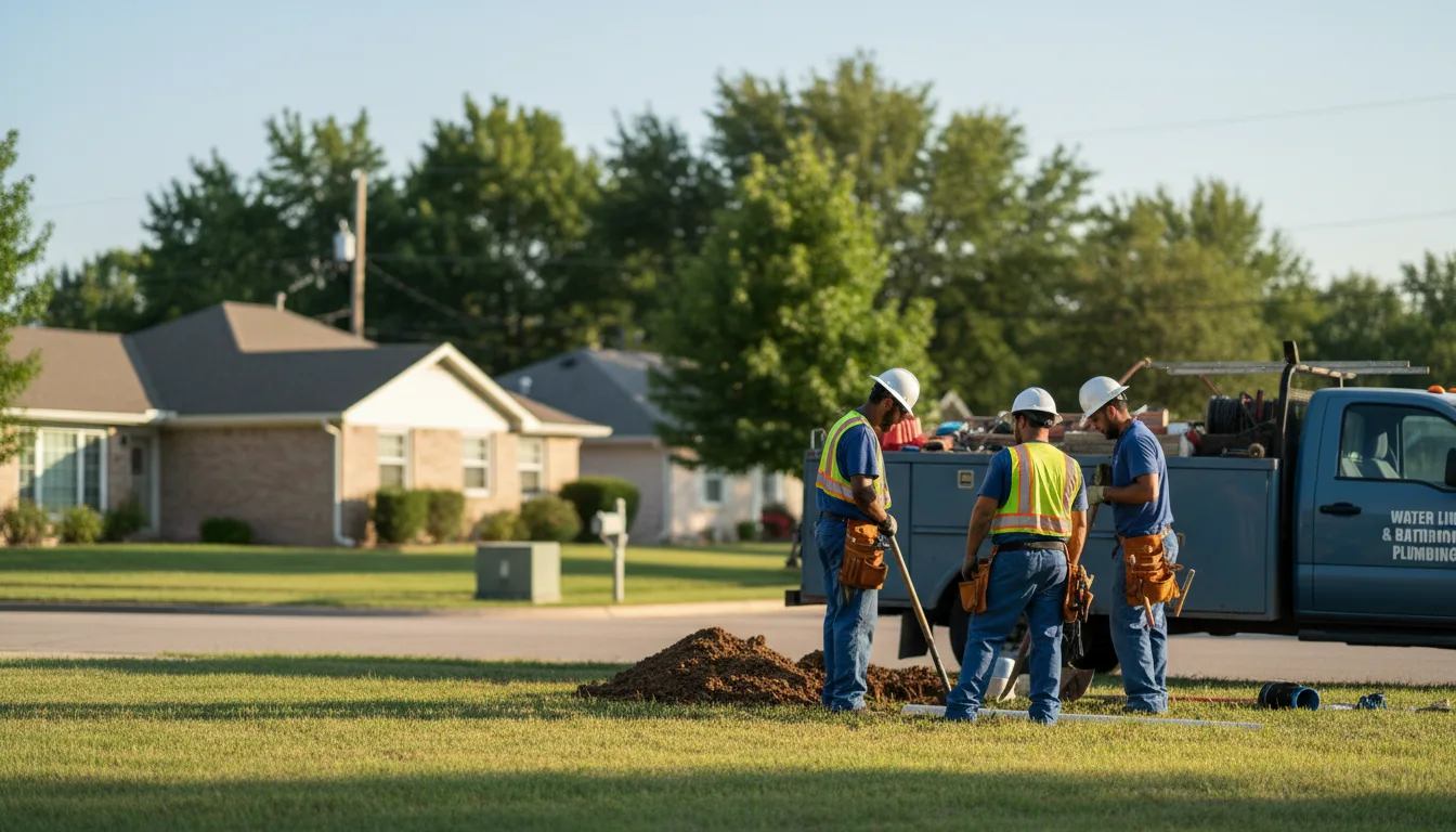 Residential water line and bathroom plumbing service in Bruington, VA